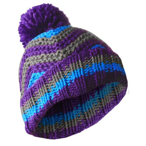 czapka zimowa MASTERDIS - BEANIE ZIG ZAG purple/turquoise
