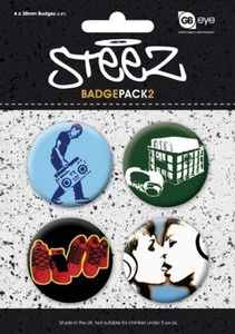 zestaw 4 przypinek STEEZ