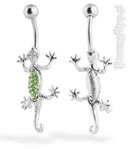 kolczyk do pępka JASZCZURKA CRYSTAL