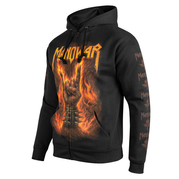 bluza MANOWAR - MANO CORNUTA rozpinana z kapturem