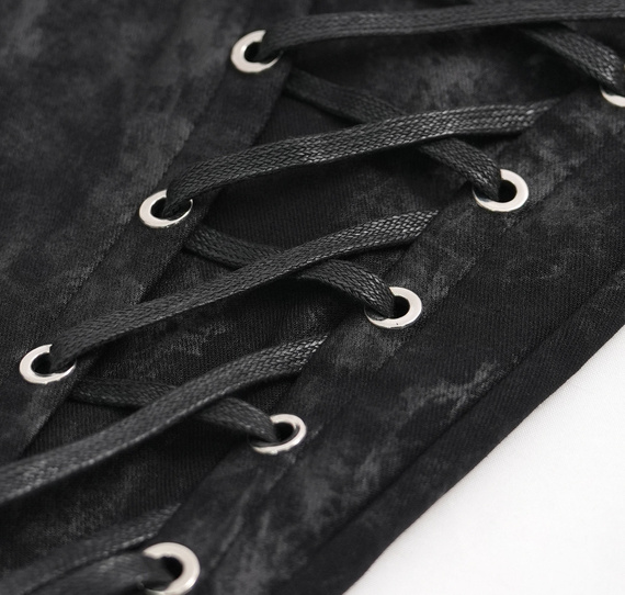 spodnie damskie DEVIL FASHION - BLACK GOTHIC PUNK SKULL