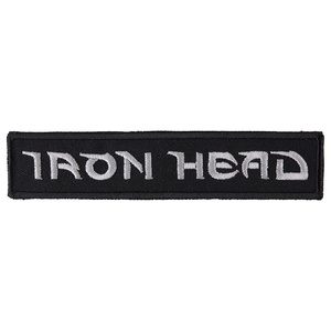naszywka IRON HEAD - LOGO white