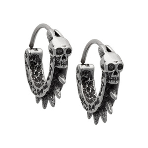 kolczyki SPIKES WITH SKULL, para