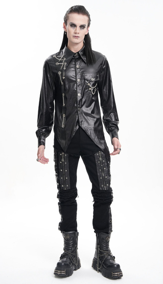 spodnie męskie DEVIL FASHION - BLACK GOTHIC PUNK