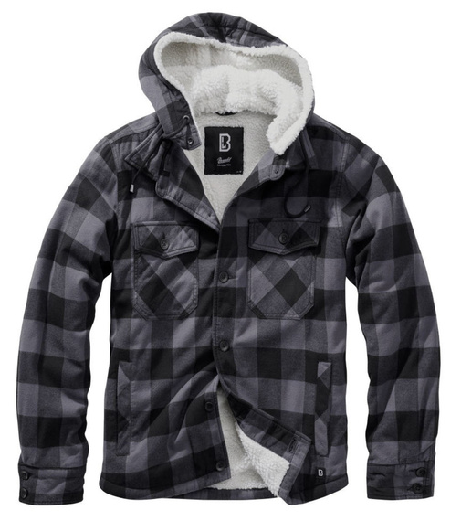 kurtka/koszula LUMBERJACKET HOODED black/grey