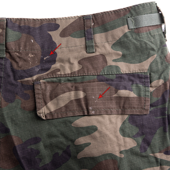 spodnie bojówki krótkie BDU RIPSTOP SHORTS - WOODLAND, USZKODZONE