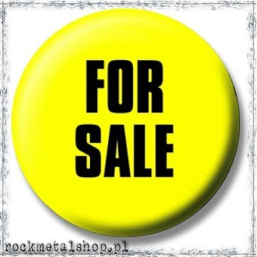 przypinka FOR SALE 