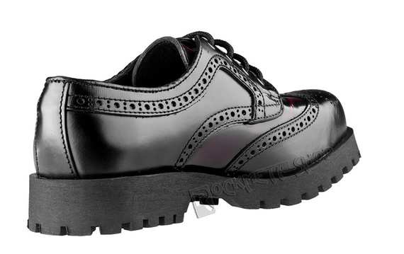 glany NEVERMIND - CZARNO / BORDOWE (4 dziurki) polerowane, USZKODZONE