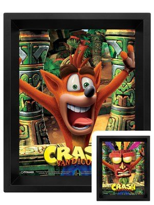 obraz w ramie 3D CRASH BANDICOOT - MASK POWER UP