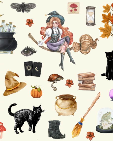 rajstopy SPELLS&POTIONS PRINTED