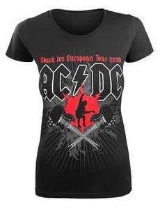 bluzka damska AC/DC - BLACK ICE EUROPEAN TOUR 2010