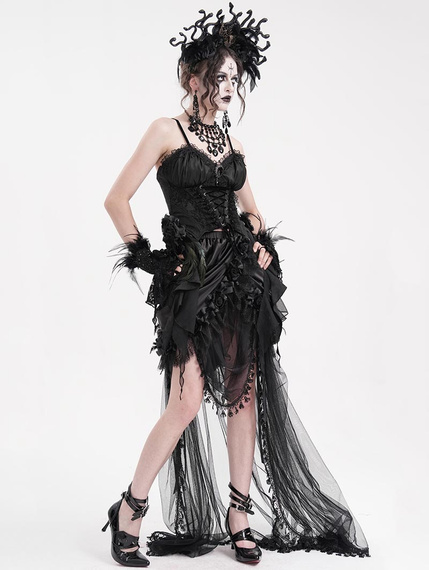 gorsetowy top DEVIL FASHION - BLACK GOTHIC 