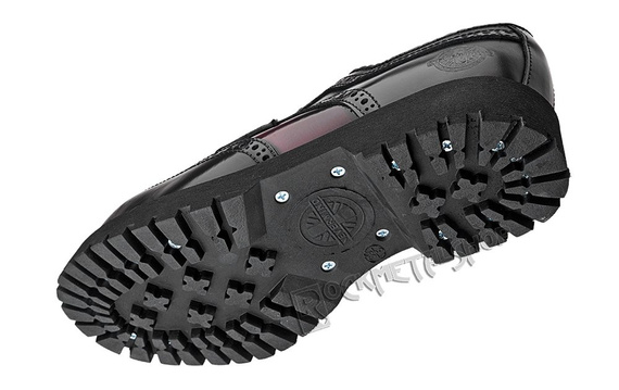 glany NEVERMIND - CZARNO / BORDOWE (4 dziurki) polerowane, USZKODZONE