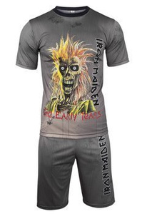 komplet IRON MAIDEN - THE EARLY YEARS (koszulka + spodenki), techniczny