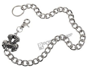 łańcuch do kluczy/portfela V-TWIN SKULLS