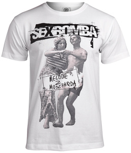 koszulka SEXBOMBA - MELODIE Z MUSZTARDĄ biała