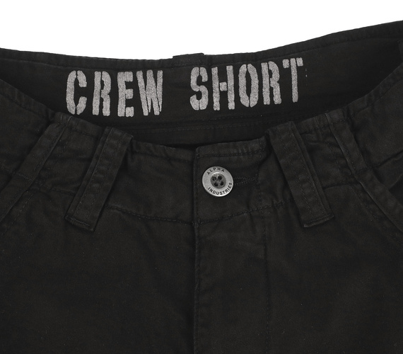 spodnie bojówki krótkie ALPHA INDUSTRIES - CREW SHORT PATCH BLACK