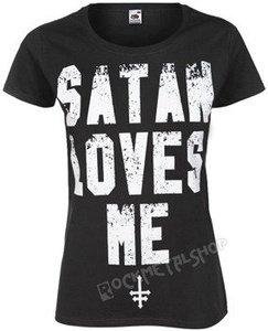 bluzka damska AMENOMEN - SATAN LOVES ME (OMEN057DA)