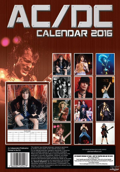 kalendarz AC/DC 2016 