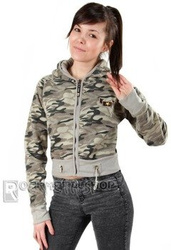 bluza damska na suwak MORO LT BEIGE