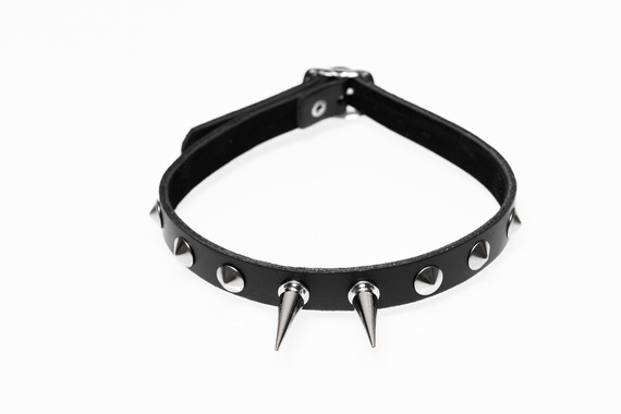 obroża 1-rzędowa - SPIKE + CONE STUD