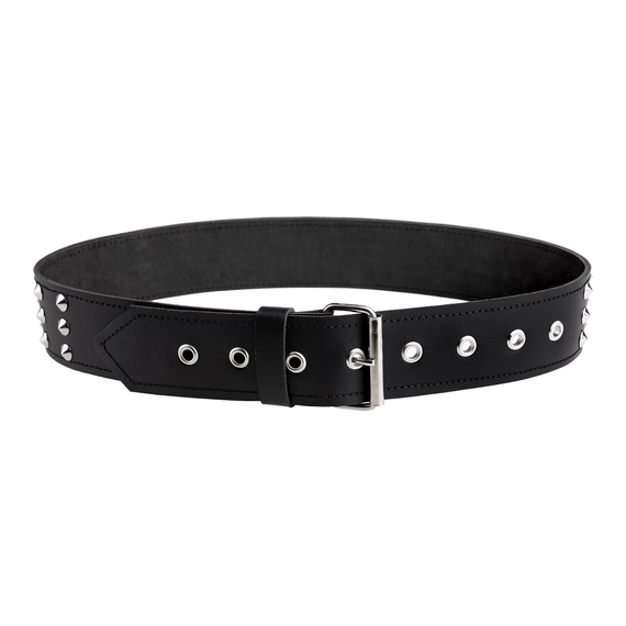 pasek z ćwiekami CONE STUD, skóra naturalna 