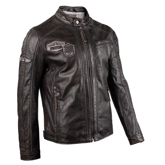 kurtka skórzana MMDEZIMUS MEN RACER  VINTAGE BLACK