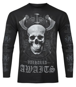 longsleeve VICTORY OR VALHALLA - SKULL