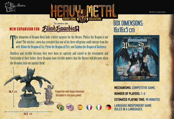 dodatek WELCOME TO DYING do gry planszowej FROM THE OTHER SIDE - AN ADVENTURE WITH BLIND GUARDIAN