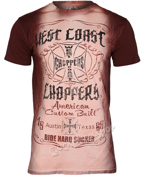 koszulka WEST COAST CHOPPERS - WCC AMERICAN CUSTOM, barwiona