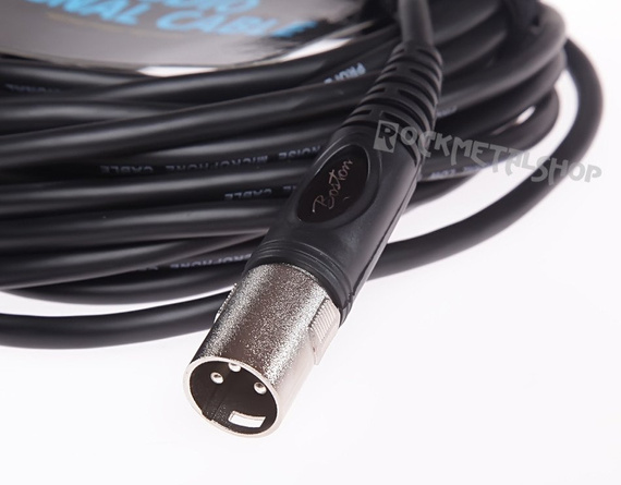 przewód mikrofonowy BOSTON: XLR - MAŁY JACK STEREO (3.5mm) / 9m