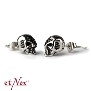 kolczyki SKULL, para