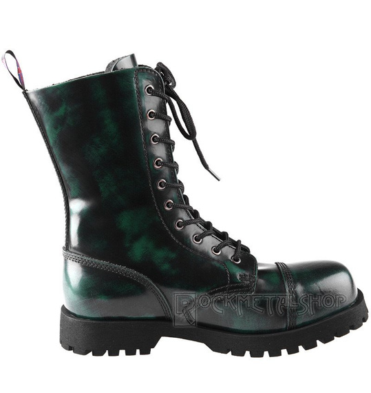 glany NEVERMIND - ZIELONE PRZECIERANE (10 dziurek) polerowane 