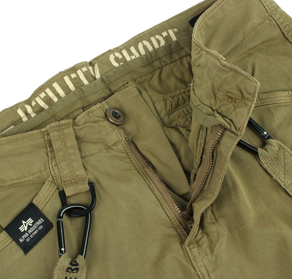 spodnie bojówki krótkie ALPHA INDUSTRIES - UTILITY SHORT OLIVE