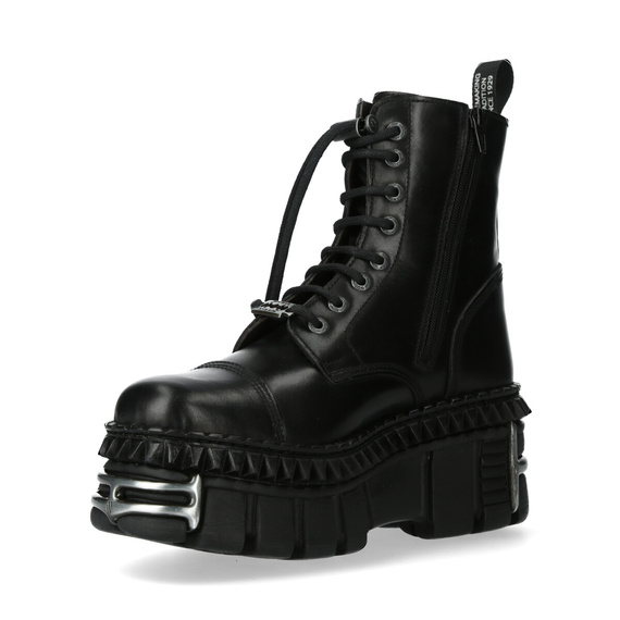 buty NEW ROCK CRUST NEGRO, TOWER CASCO NEGRO ACERO PICOS NEGRO + lateral + puntera + trasera [M-WALL083CCT-S9]