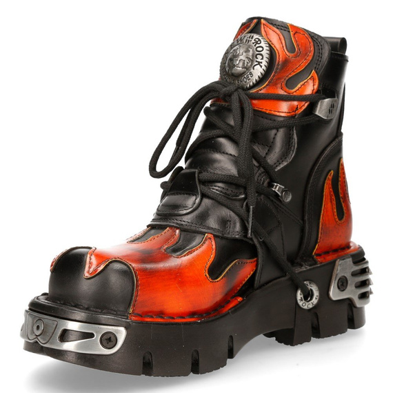 buty NEW ROCK ITALI NEGRO, PULIK FUEGO, REACTOR NEGRO TOBERAS ORIFIC [M.288-S1]