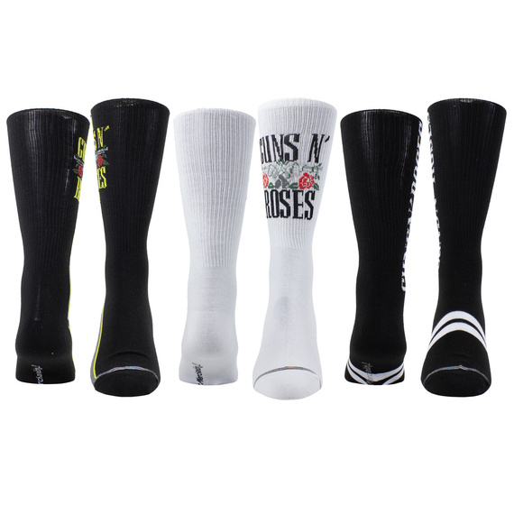 skarpetki GUNS N' ROSES box - zestaw 3 par