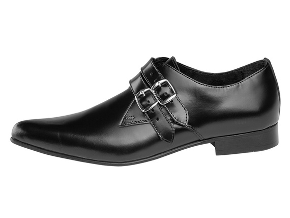 półbuty NEVERMIND - CZARNE (2 klamry) polerowane