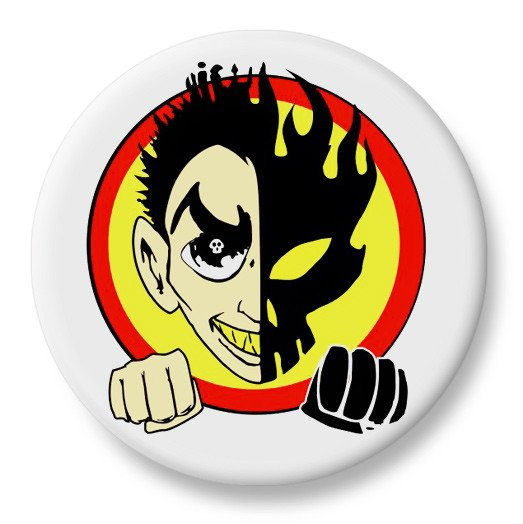 przypinka duża THE OFFSPRING biały