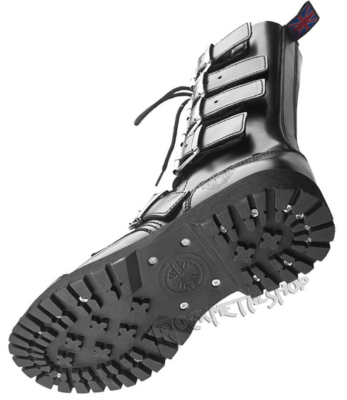 glany NEVERMIND - CZARNE (14 dziurek + 5 klamer) polerowane