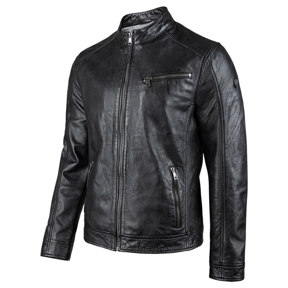 kurtka skórzana MMBARIO MEN BIKER BLACK