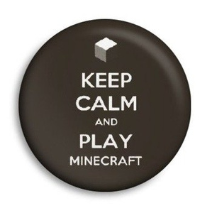przypinka KEEP CALM AND PLAY MINECRAFT Ø25mm