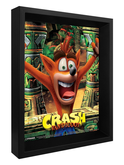 obraz w ramie 3D CRASH BANDICOOT - MASK POWER UP
