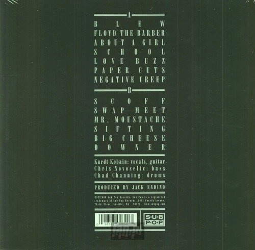 NIRVANA: BLEACH (LP VINYL)