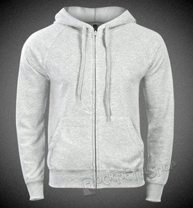 bluza FRUIT OF THE LOOM - HEATHER GREY bez nadruku, rozpinana z kapturem