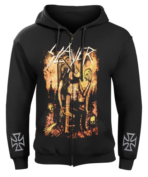 bluza SLAYER - GOAT 2 rozpinana, z kapturem, USZKODZONA