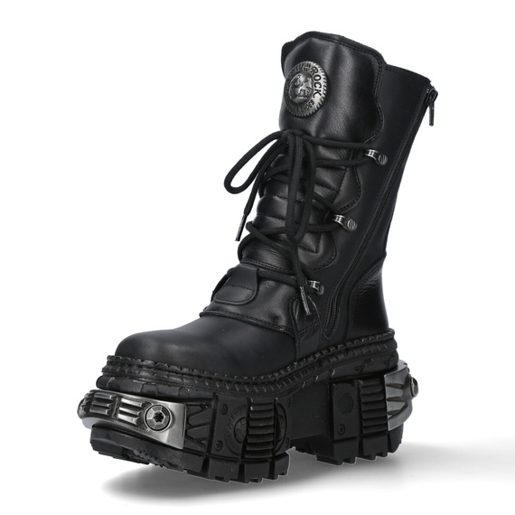 buty NEW ROCK ITALI NEGRO NOMADA NEGRO, TANK CASCO NEGRO POWER ACERO [M-WALL373-S3]