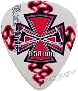 kostka gitarowa ROCK PICK - CROSS AND FLAME