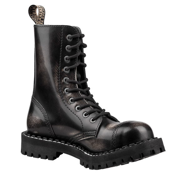 glany STEEL - ECRU / BLACK (10-dziurkowe)