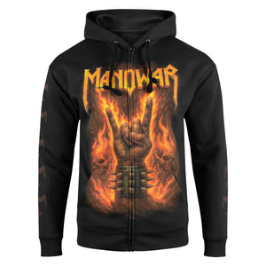 bluza MANOWAR - MANO CORNUTA rozpinana z kapturem